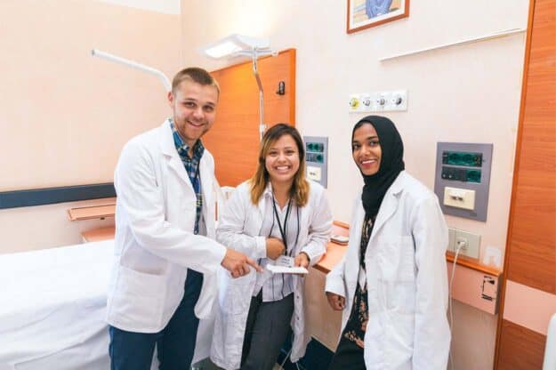 Atlantis students in the hospital.