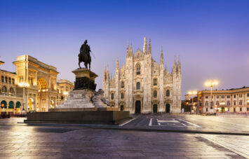 The Duomo at sunrise in Milan, Italy (an Atlantis site).