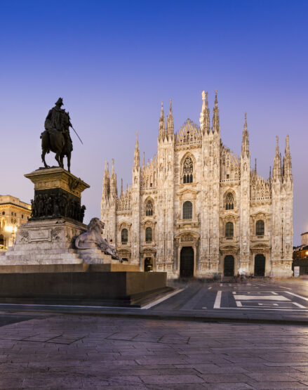 The Duomo at sunrise in Milan, Italy (an Atlantis site).